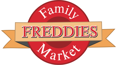 A logo of Freddie's Family Market